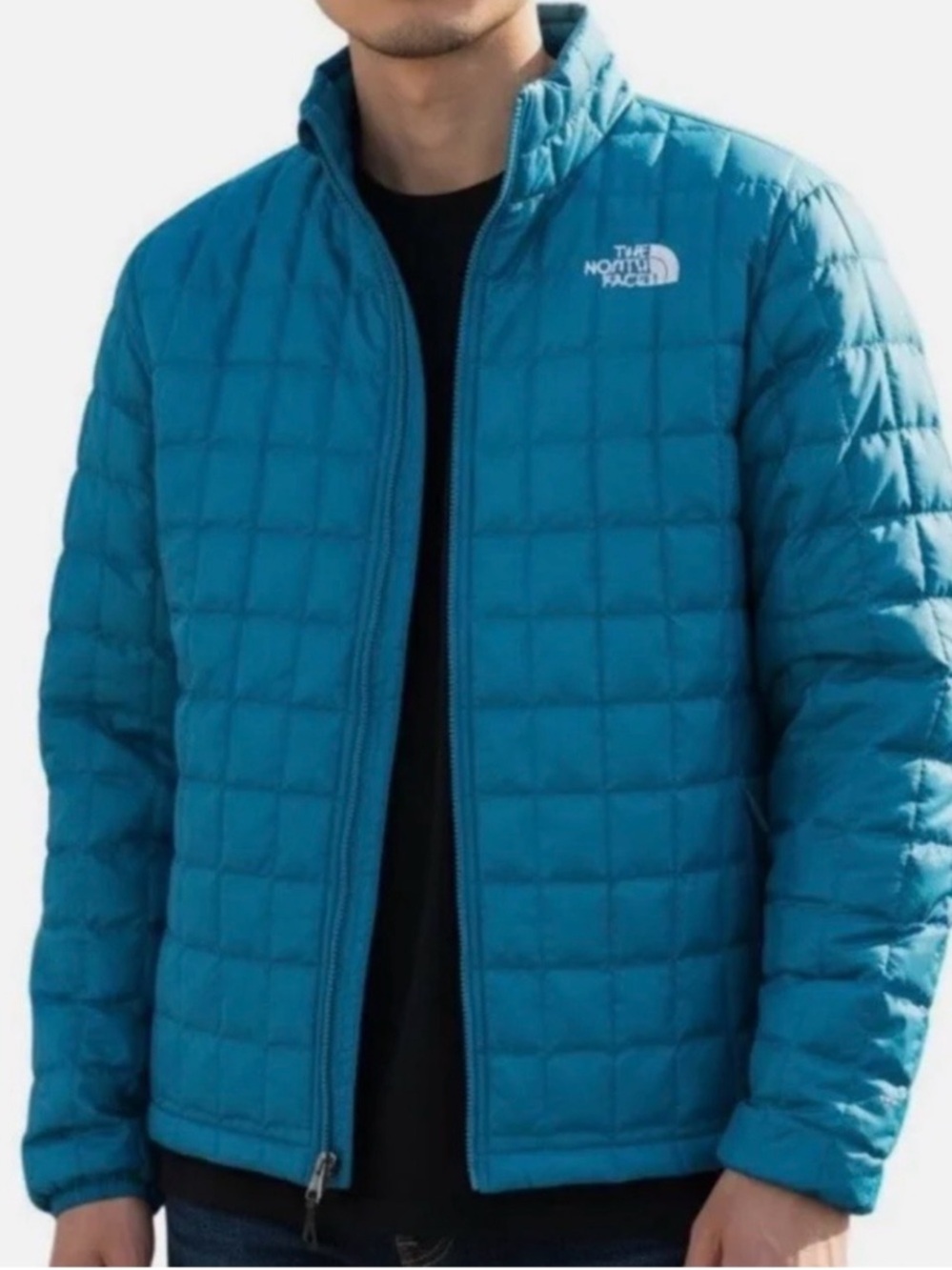 Men's The North Face New Thermoball Insulated Jacket Size Medium Turquoise